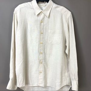 Tommy Bahama Natural Linen Long Sleeve Shirt L